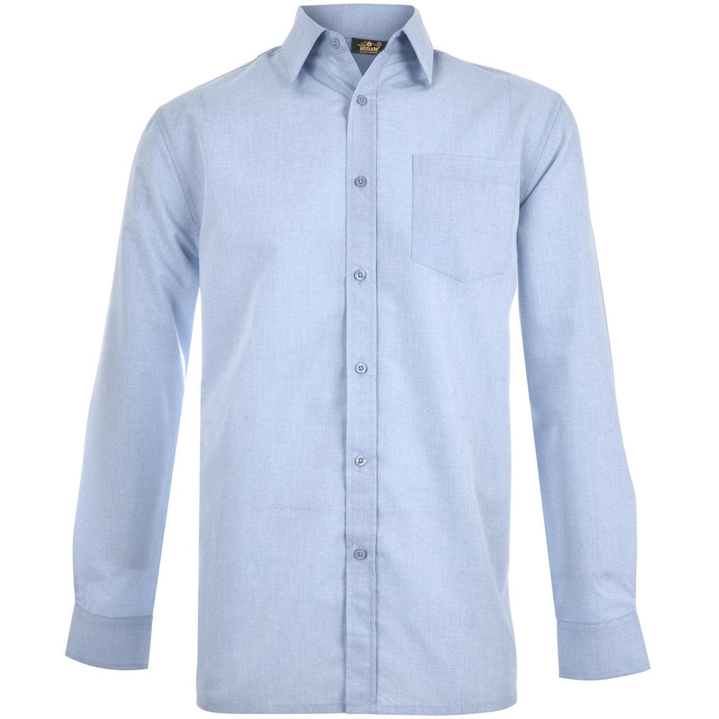 Mens Long Sleeve Apollo Shirt - Light Blue | Lounge Shirts | Corporate clothing | Gift Wrap Shop