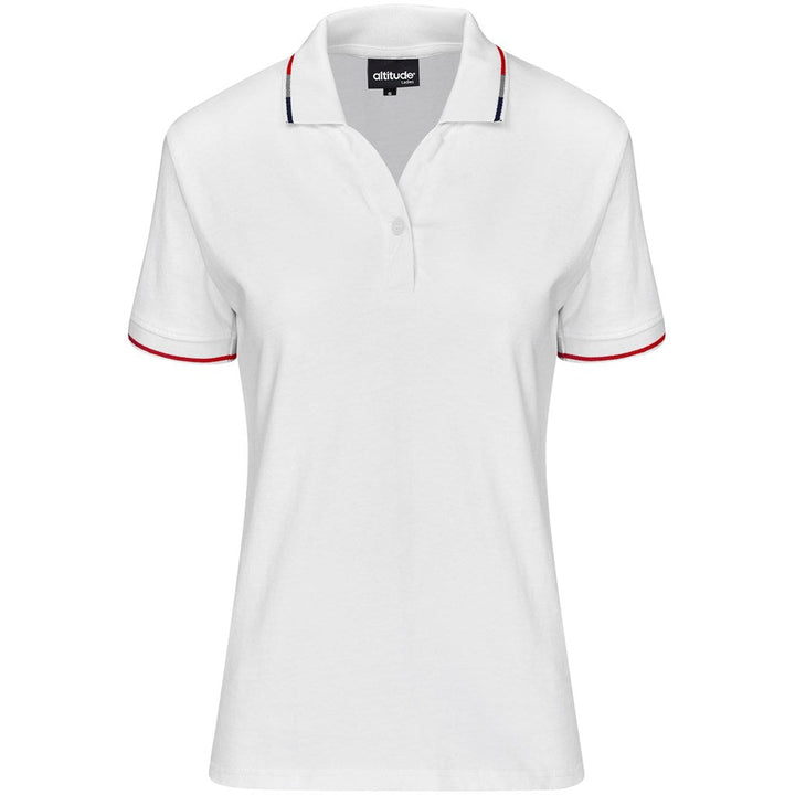 Ladies Ash Golf Shirt - White | Golf Shirts | Custom-branded corporate clothing | Giftwrap Shop