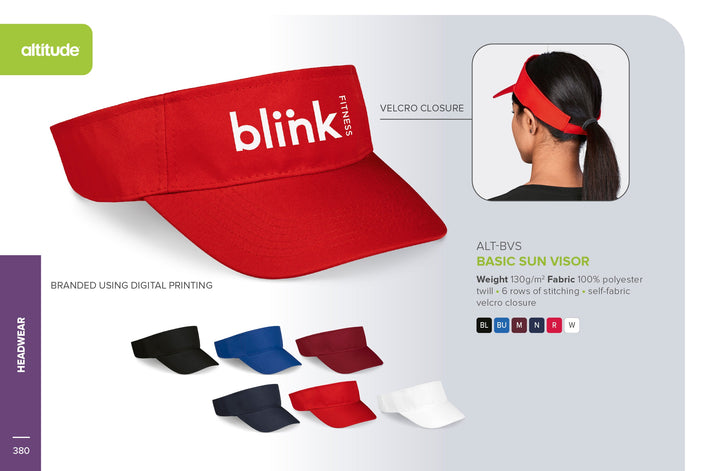 Basic Sun Visor | Custom Branded | Giftwrap Shop