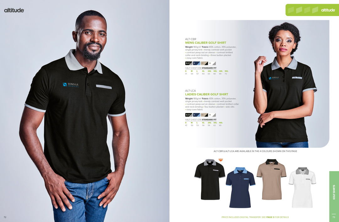 Mens Caliber Golf Shirt | Golf Shirts | Custom-branded corporate clothing | Giftwrap Shop