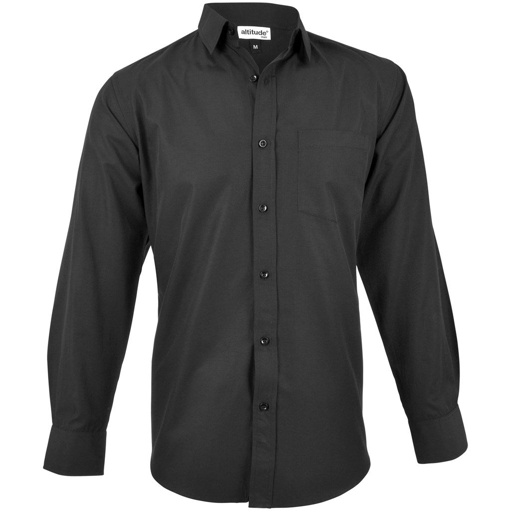 Mens Long Sleeve Catalyst Shirt - Black | Lounge Shirts | Corporate clothing | Gift Wrap Shop