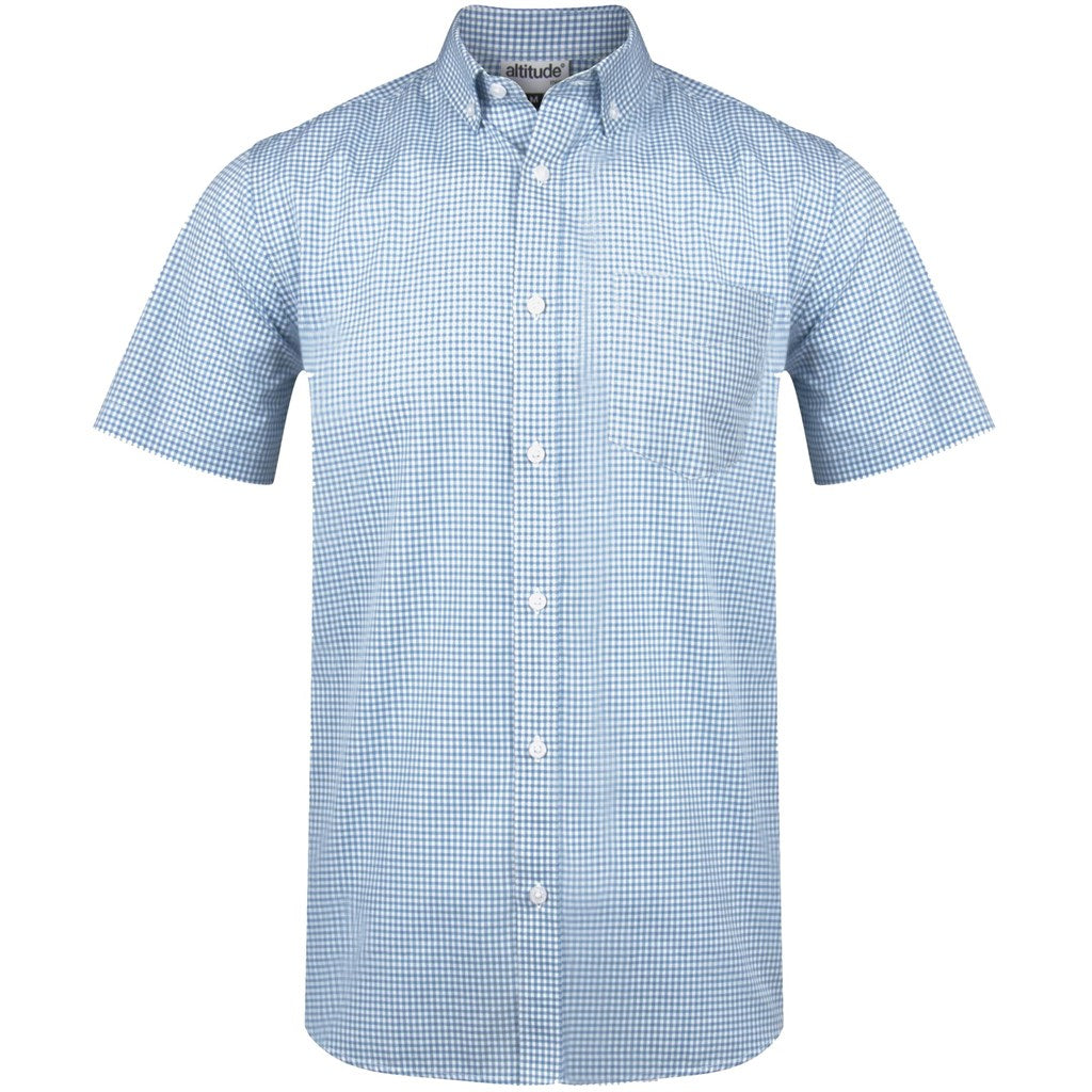 Mens Short Sleeve Edinburgh Shirt - Blue | Lounge Shirts | Corporate clothing | Gift Wrap Shop