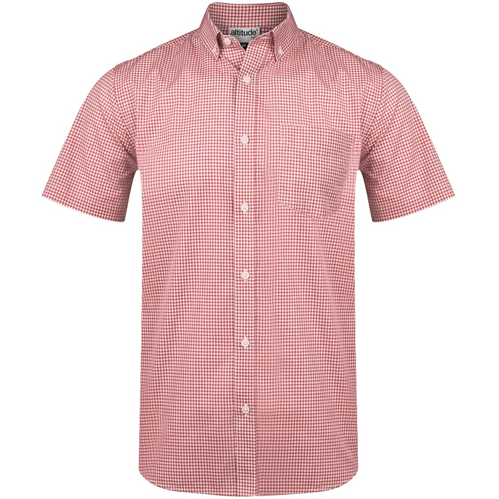 Mens Short Sleeve Edinburgh Shirt - Red | Lounge Shirts | Corporate clothing | Gift Wrap Shop