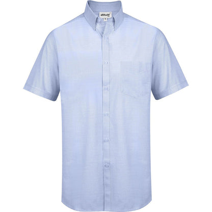 Mens Short Sleeve Earl Shirt - Sky Blue | Lounge Shirts | Corporate clothing | Gift Wrap Shop