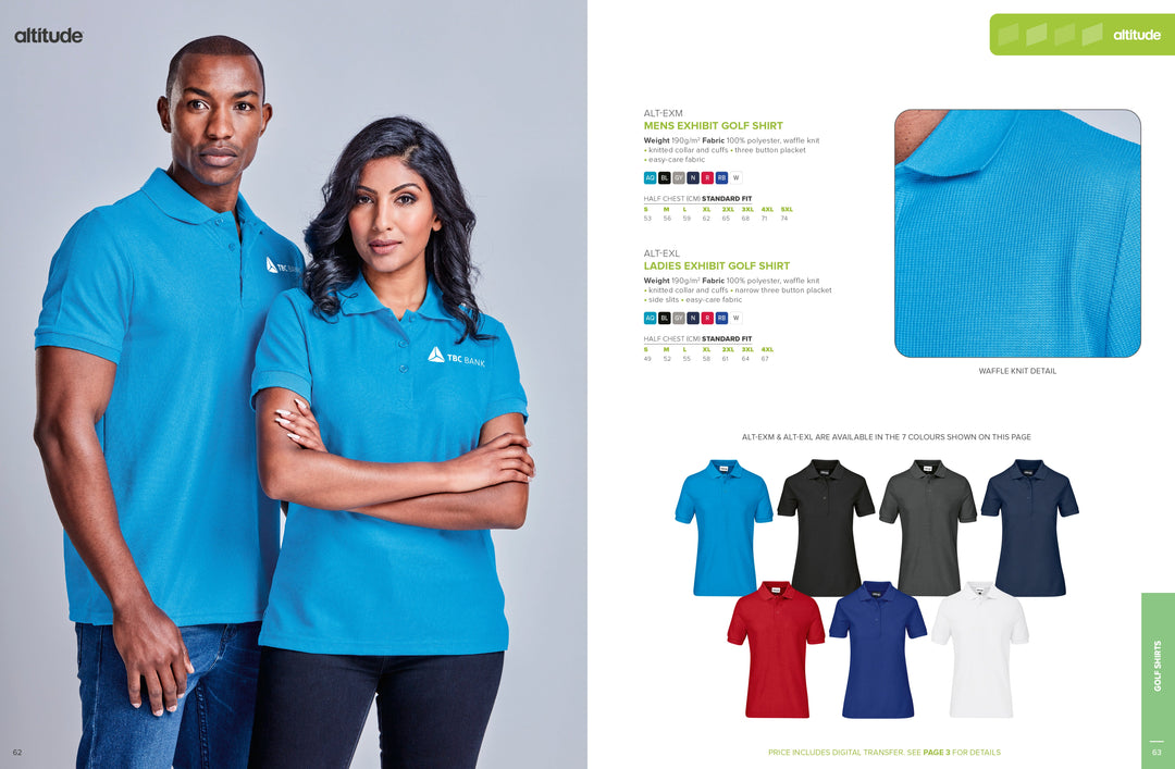 Ladies Exhibit Golf Shirt | Golf Shirts | Custom-branded corporate clothing | Giftwrap Shop