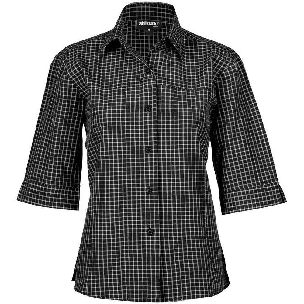 Ladies 3/4 Sleeve Prestige Shirt - Black | Lounge Shirts | Corporate clothing | Gift Wrap Shop