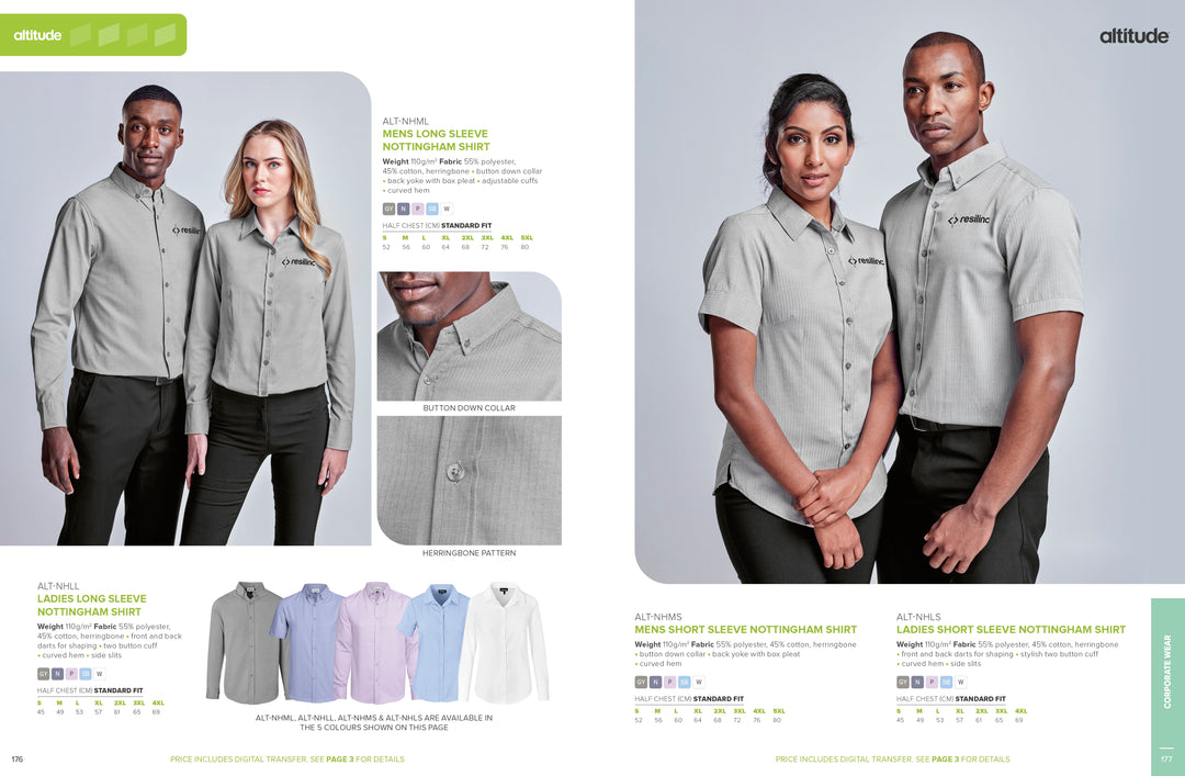 Ladies Short Sleeve Nottingham Shirt | Lounge Shirts | Corporate clothing | Gift Wrap Shop