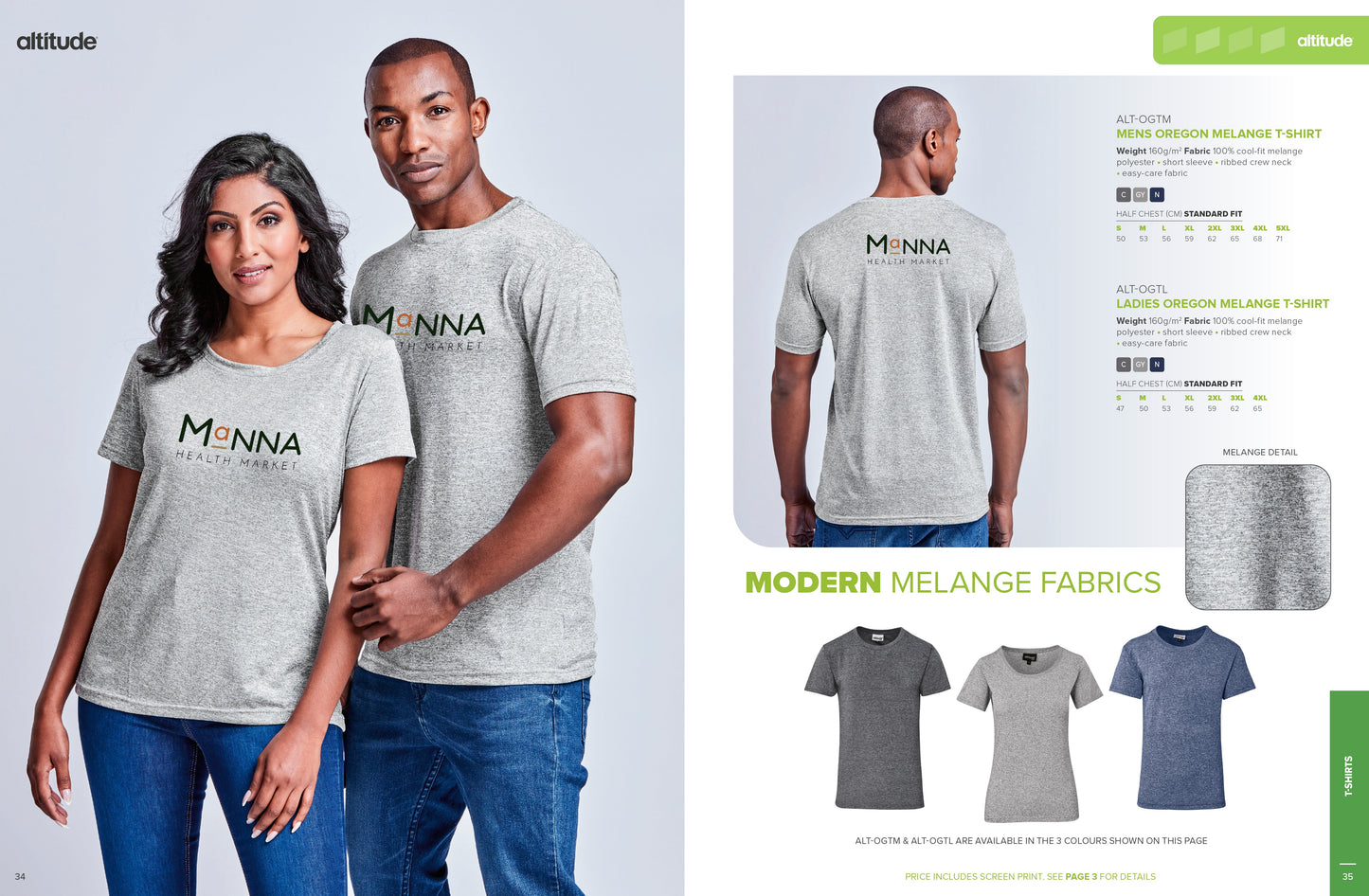 Mens Oregon Melange T-Shirt | Corporate Clothing | Just Brand