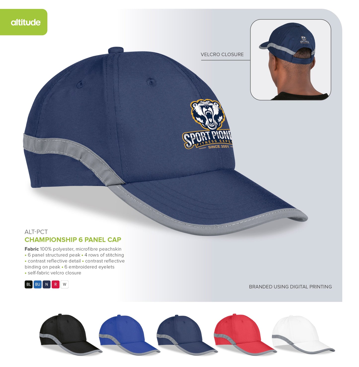 Championship Cap - 6 Panel-6 Panel Caps-Just Brand