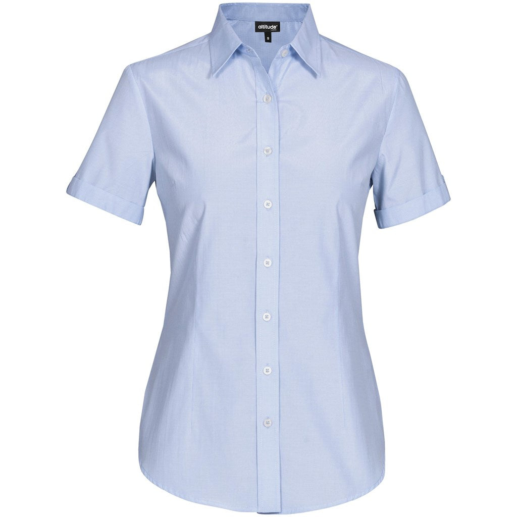 Ladies Short Sleeve Portsmouth Shirt - Light Blue | Lounge Shirts | Corporate clothing | Gift Wrap Shop