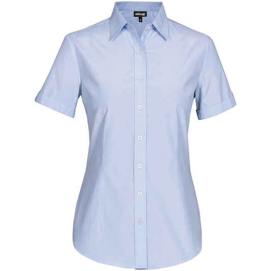 Ladies Short Sleeve Portsmouth Shirt - Light Blue | Lounge Shirts | Corporate clothing | Gift Wrap Shop