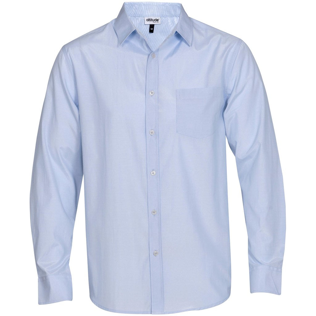 Mens Long Sleeve Portsmouth Shirt - Light Blue | Lounge Shirts | Corporate clothing | Gift Wrap Shop