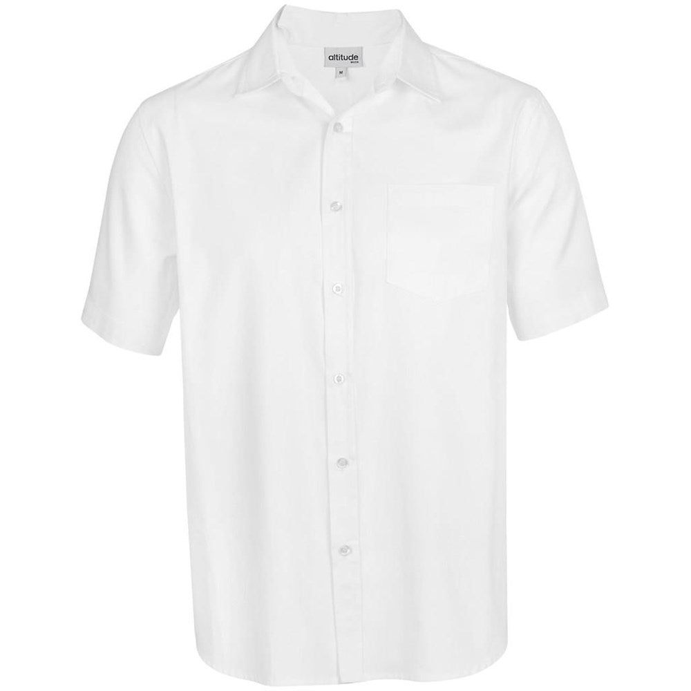 Mens Short Sleeve Seattle Twill Shirt - White | Lounge Shirts | Corporate clothing | Gift Wrap Shop