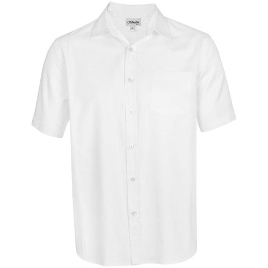 Mens Short Sleeve Seattle Twill Shirt - White | Lounge Shirts | Corporate clothing | Gift Wrap Shop