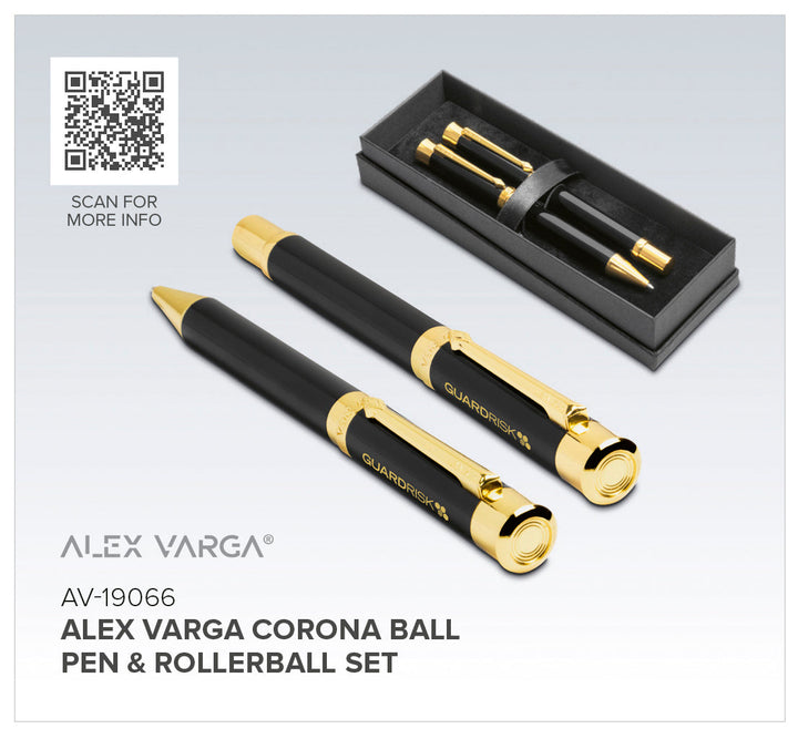 Alex Varga Corona Ball Pen & Rollerball Set