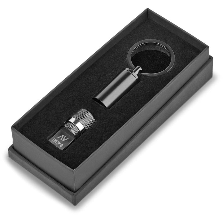 Alex Varga Blofeld Flash Drive Keyholder - 32GB | Custom Branded & Personalised Corporate Gifts | Just Brand