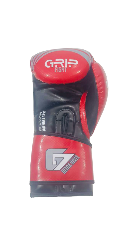Grip Boxing Gloves | G7 Supreme Synthetic Vinyl | Red