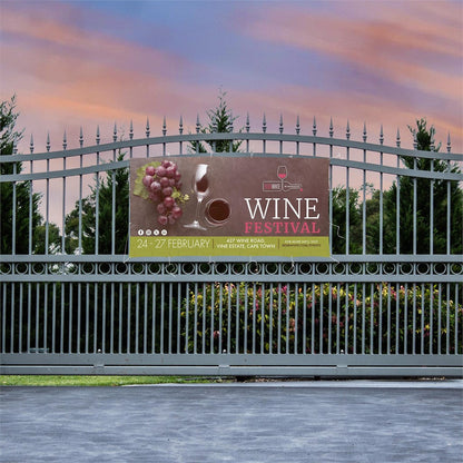 Sublimated Display Fabric Banner 2.45m x 1.2m-Fence Banners-Gift Wrap Shop
