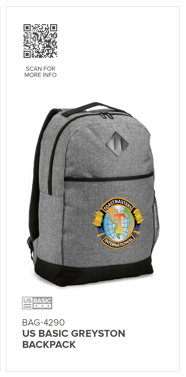 US Basic Greyston Backpack  | Custom Branded & Personalized Backpacks | Just Brand