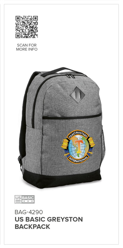 US Basic Greyston Backpack  | Custom Branded & Personalized Backpacks | Just Brand