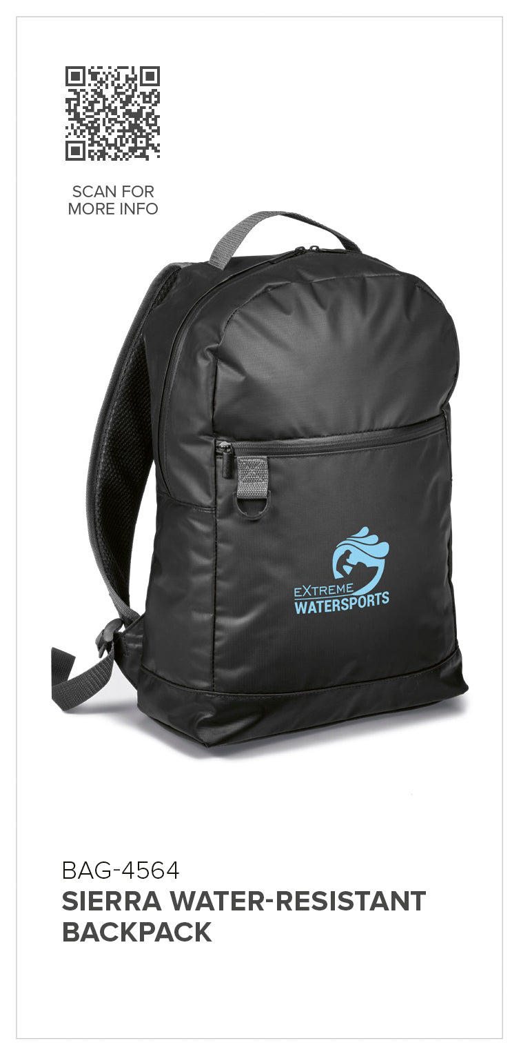 Sierra Water-Resistant Backpack | Backpacks | Custom-branded & Personalised Backpacks | Giftwrap Shop