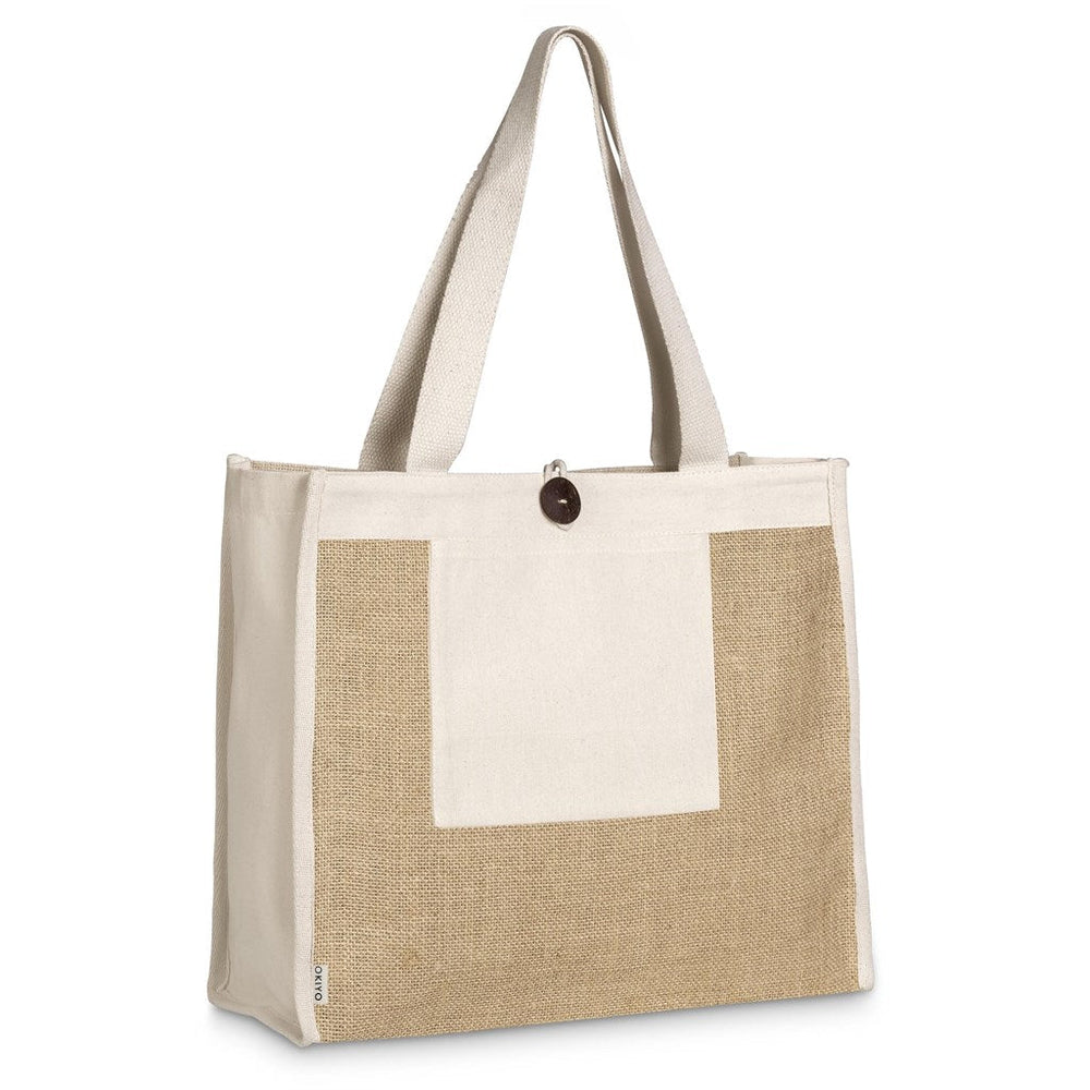 Okiyo Hikari Jute & Cotton Tote-Eco-Friendly Bags | Custom-branded & Personalised Bags | Giftwrap Shop