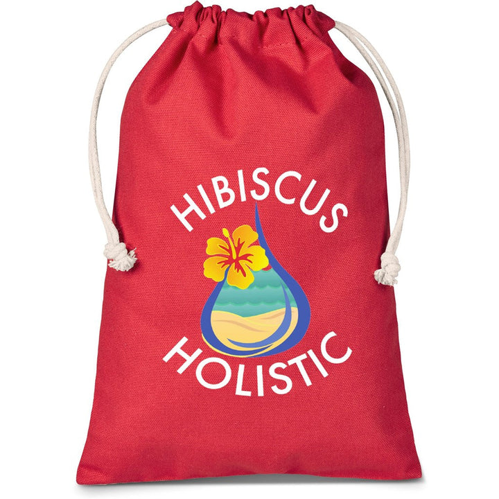 Allsorts Midi Cotton Drawstring Pouch - Red | Custom Branded & Personalised Bags | Just Brand