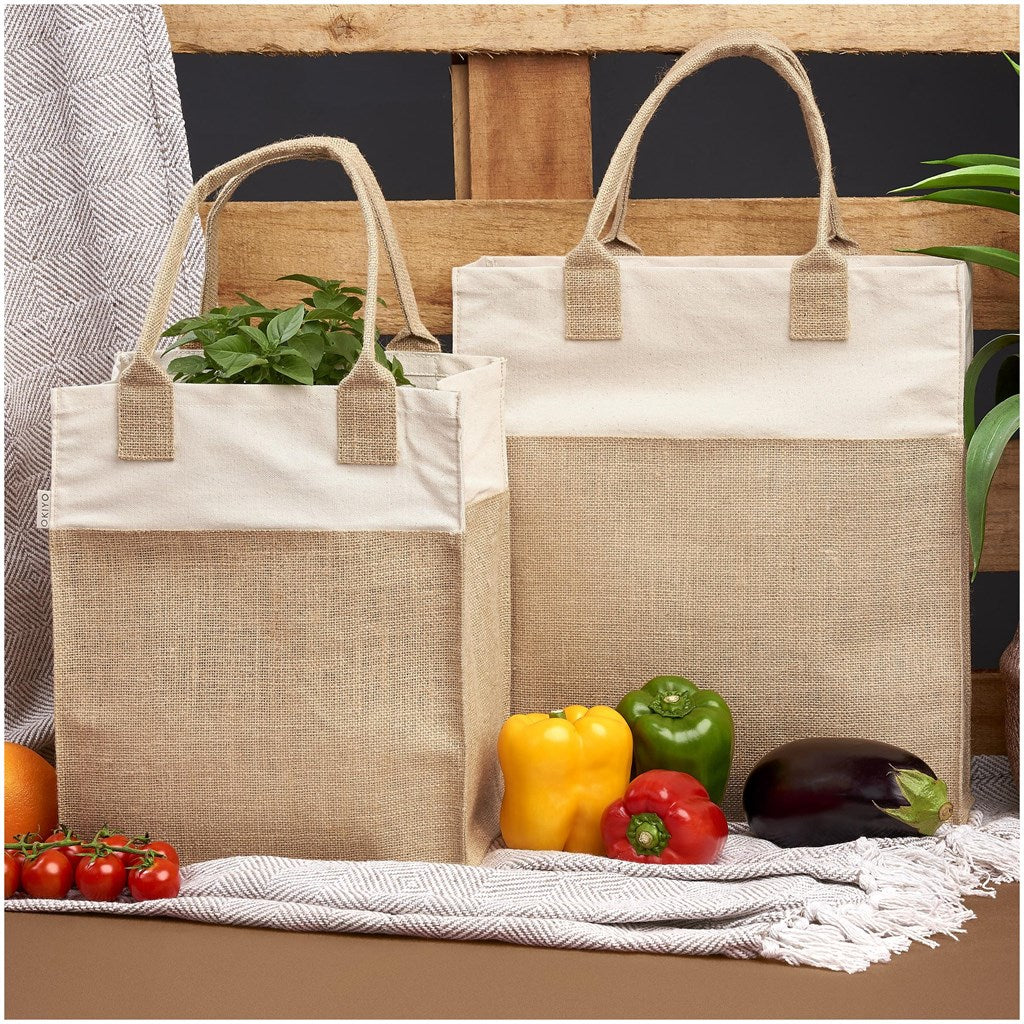 Okiyo Yoshi Jute & Cotton Tote-Eco-Friendly Bags | Custom-branded & Personalised Bags | Giftwrap Shop