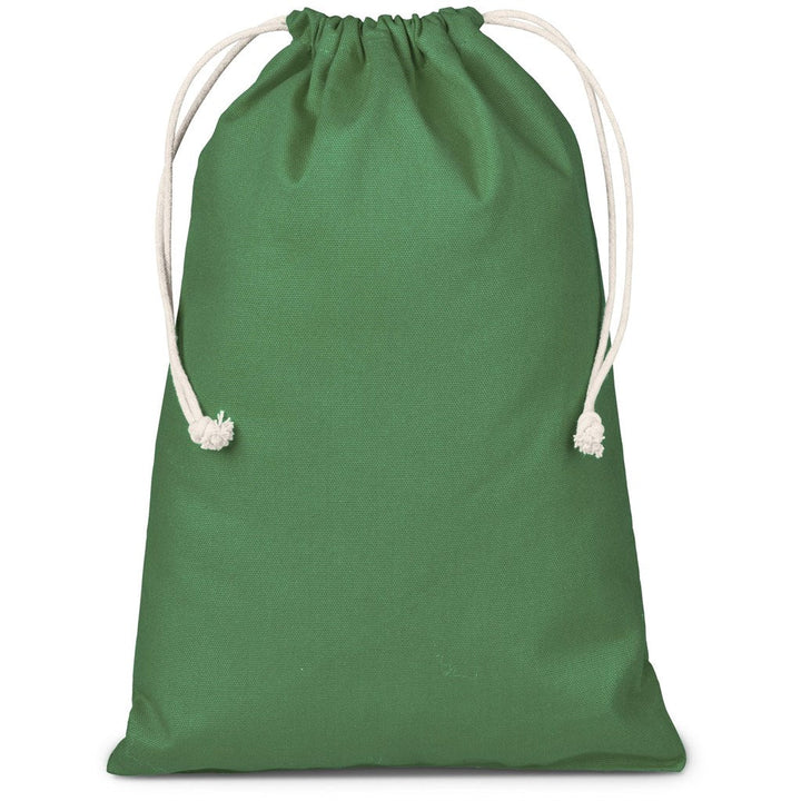 Allsorts Maxi Cotton Drawstring Pouch - Green | Custom Branded & Personalised Bags | Just Brand