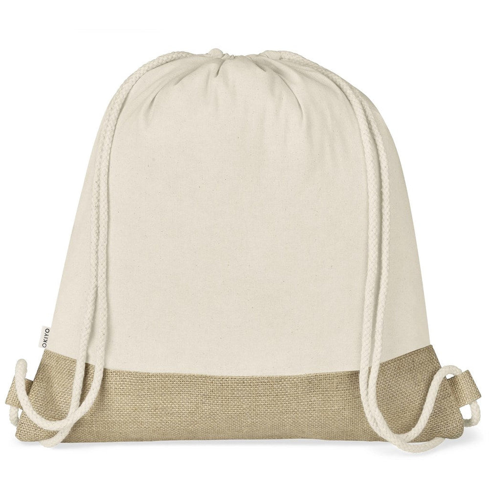 Okiyo Bijin Jute & Cotton Drawstring Bag | Custom Branded & Personalised Bags | Just Brand