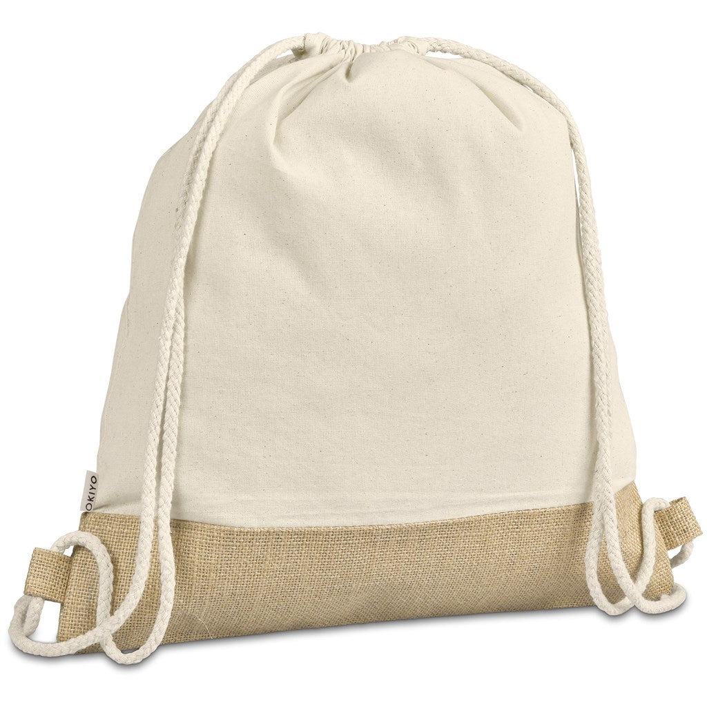 Okiyo Bijin Jute & Cotton Drawstring Bag | Custom Branded & Personalised Bags | Just Brand