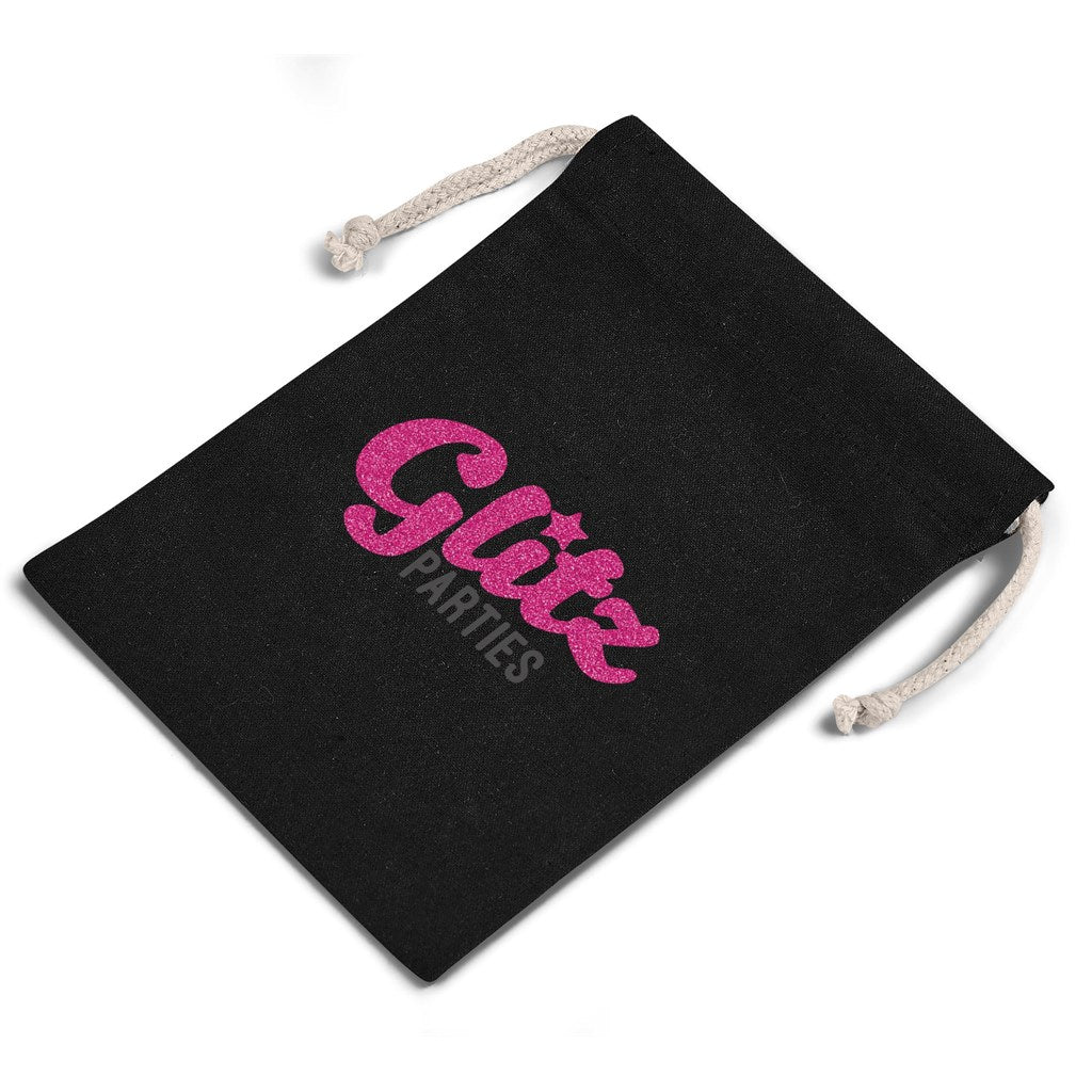 Allsorts Mini Cotton Drawstring Pouch - Black | Custom Branded & Personalised Bags | Just Brand