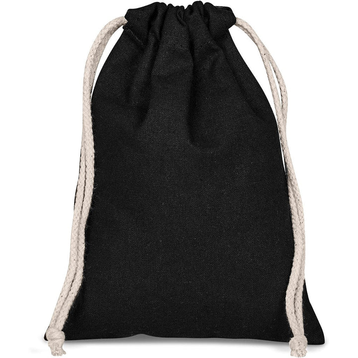 Allsorts Mini Cotton Drawstring Pouch - Black | Custom Branded & Personalised Bags | Just Brand