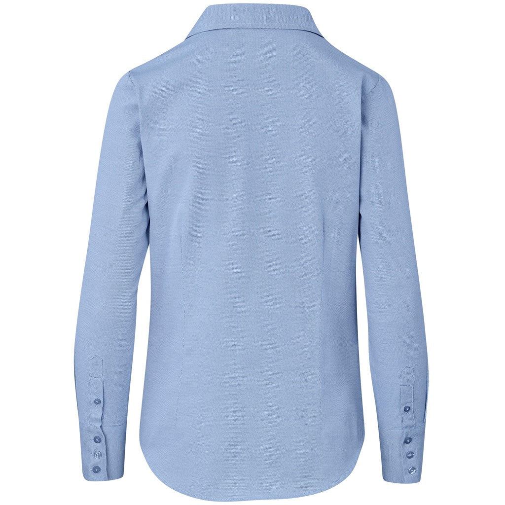 Ladies Long Sleeve Wallstreet Shirt - Blue | Lounge Shirts | Corporate clothing | Gift Wrap Shop