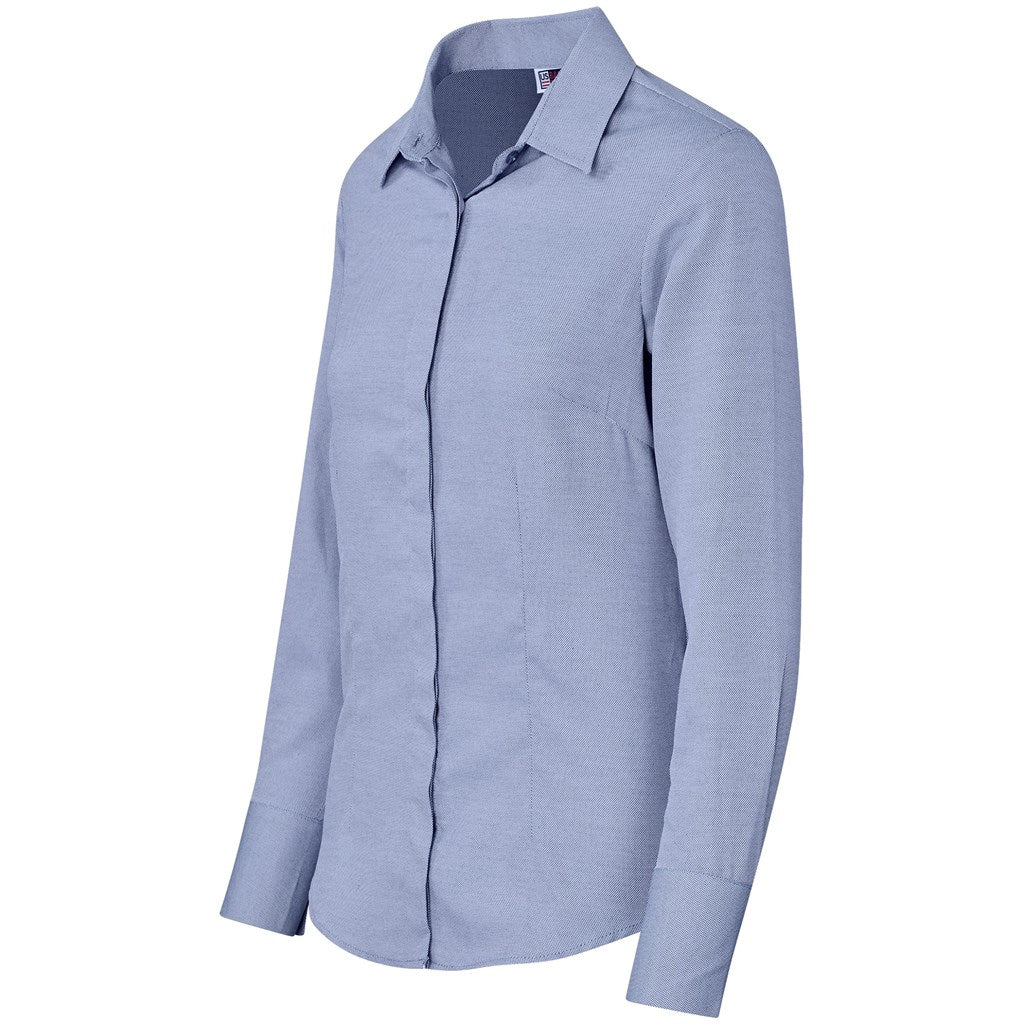 Ladies Long Sleeve Wallstreet Shirt - Navy | Lounge Shirts | Corporate clothing | Gift Wrap Shop