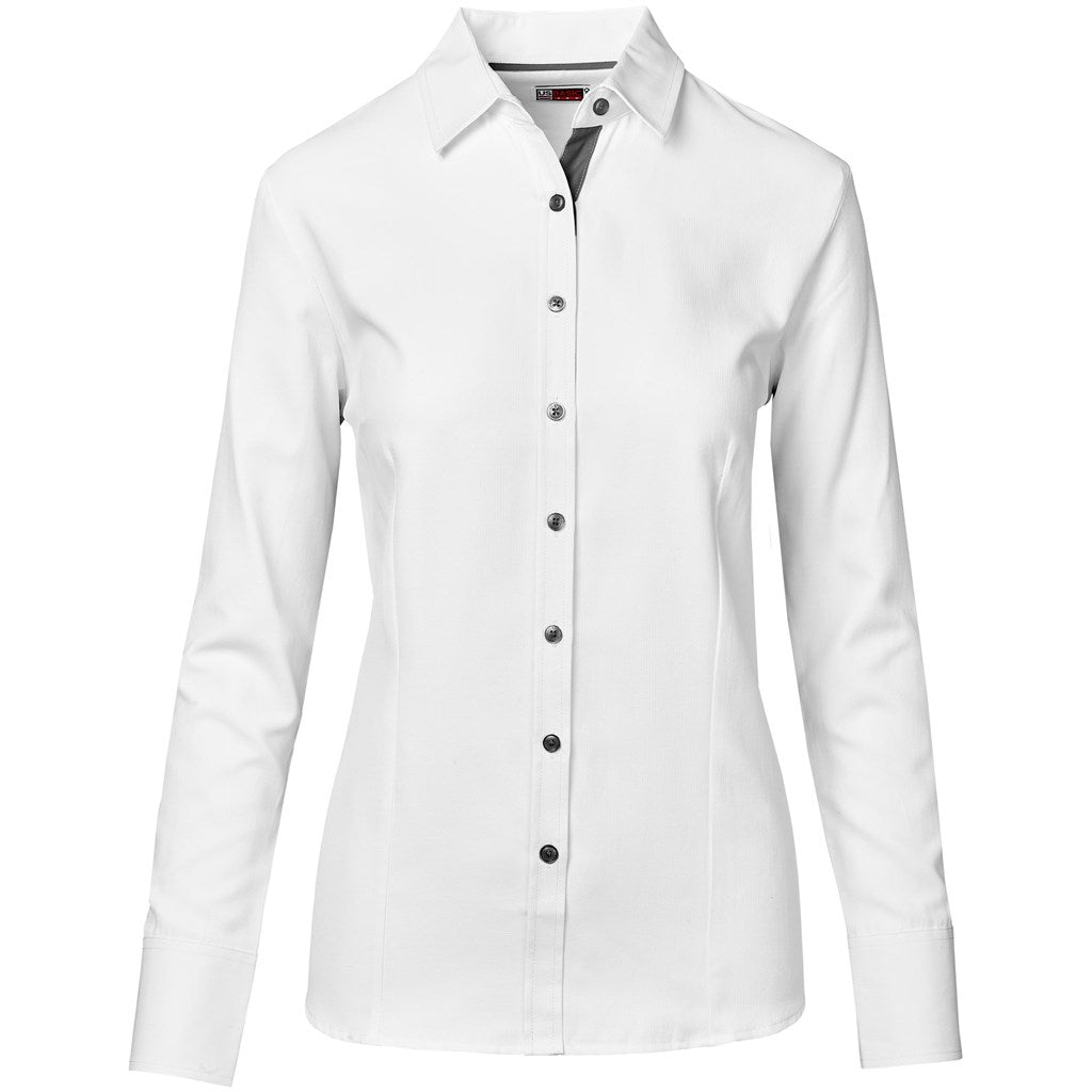 Ladies Long Sleeve Casablanca Shirt - Charcoal | Lounge Shirts | Corporate clothing | Gift Wrap Shop