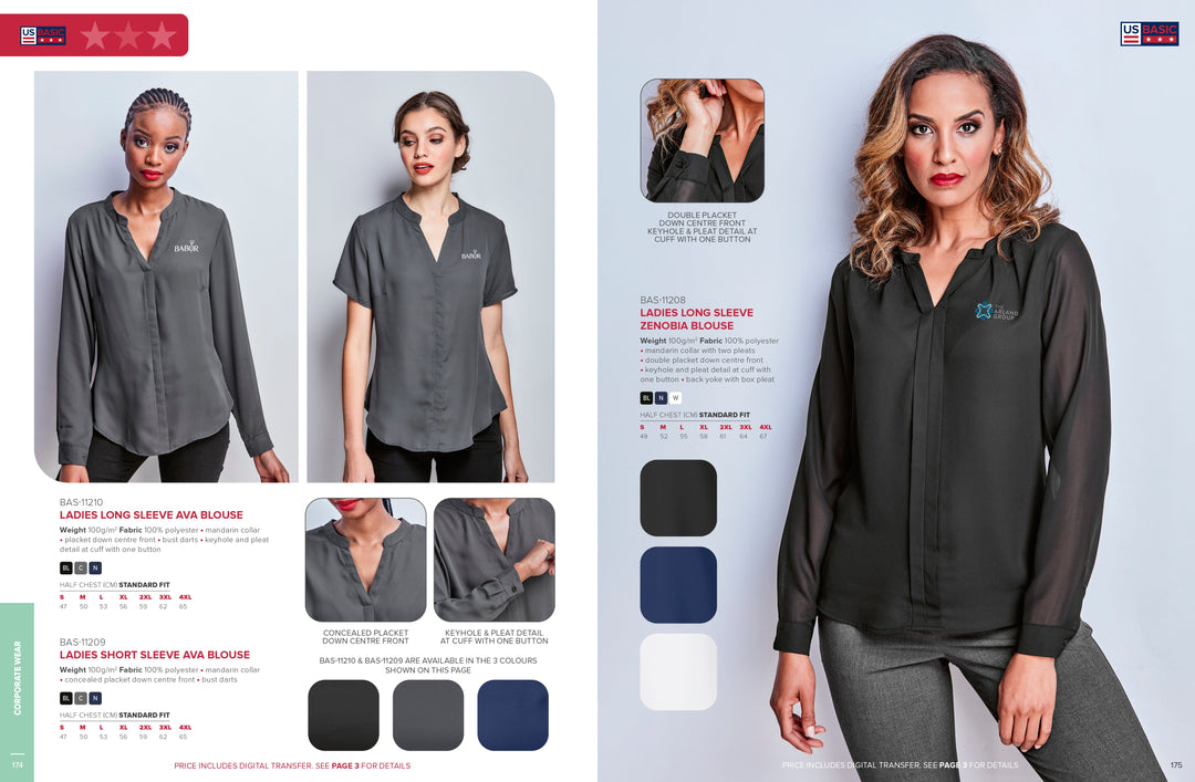 Ladies Long Sleeve Zenobia Blouse | Lounge Shirts | Corporate clothing | Gift Wrap Shop