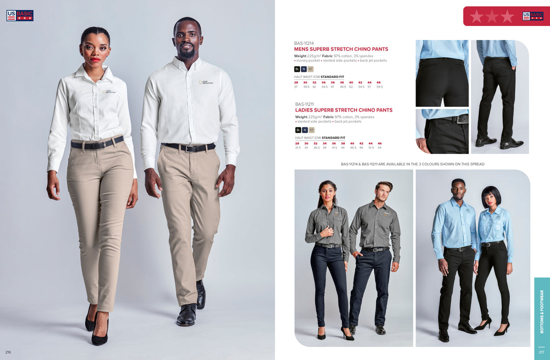 Ladies Superb Stretch Chino Pants-Pants Skirts and Belts | Corporate Clothing | Gift Wrap Shop