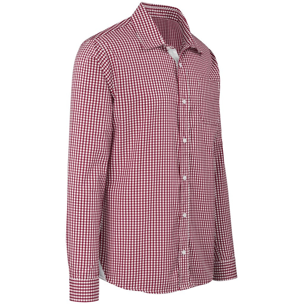 Mens Long Sleeve Kenton Shirt - Red | Lounge Shirts | Corporate clothing | Gift Wrap Shop