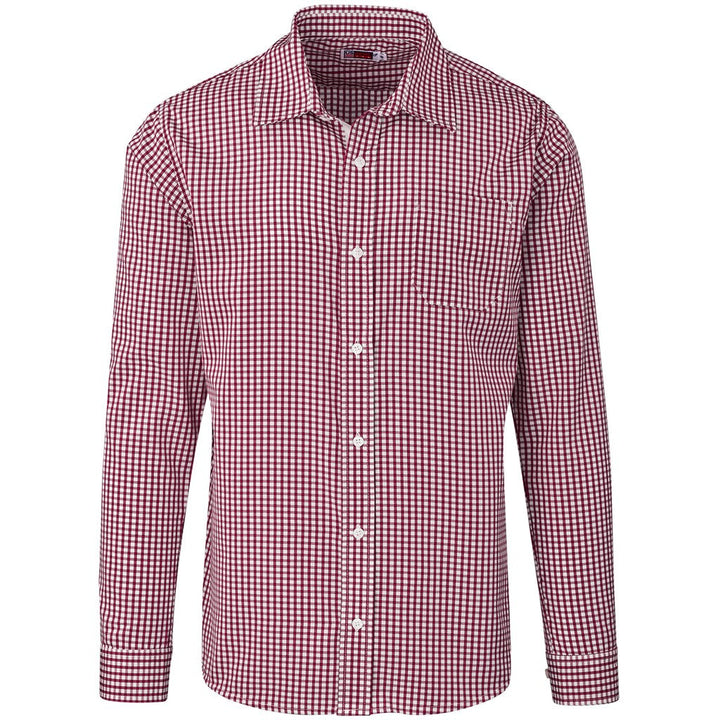 Mens Long Sleeve Kenton Shirt - Red | Lounge Shirts | Corporate clothing | Gift Wrap Shop