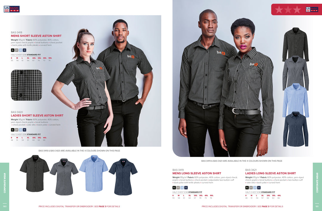 Ladies Short Sleeve Aston Shirt | Lounge Shirts | Corporate clothing | Gift Wrap Shop