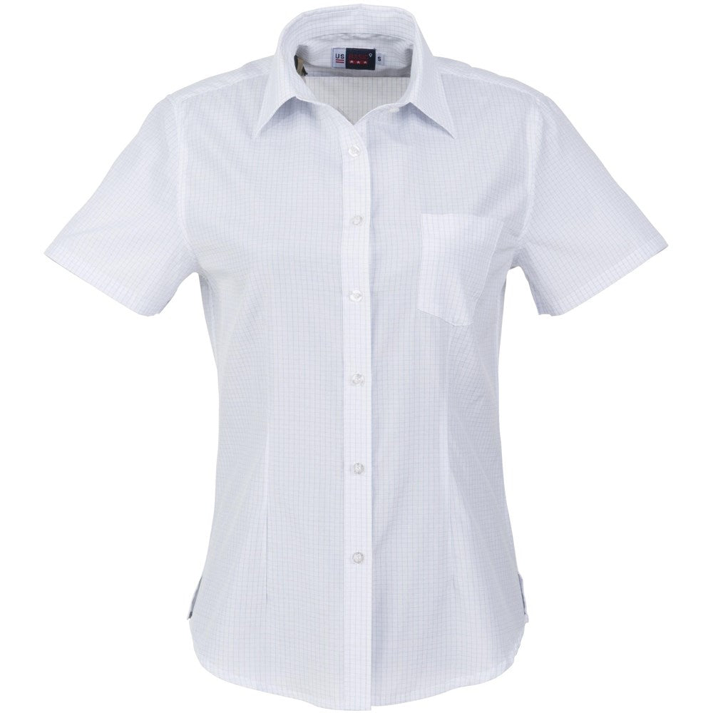 Ladies Short Sleeve Huntington Shirt - White Light Blue | Lounge Shirts | Corporate clothing | Gift Wrap Shop