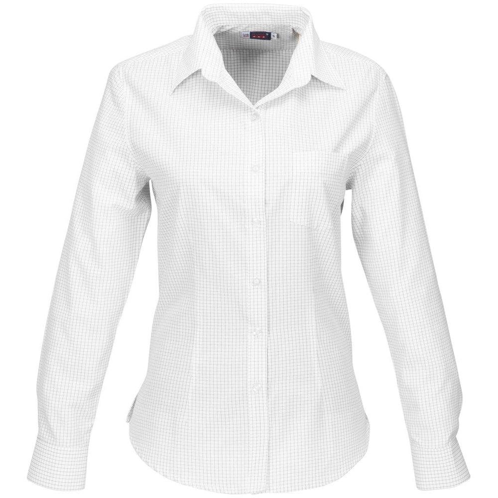 Ladies Long Sleeve Huntington Shirt - White Black | Lounge Shirts | Corporate clothing | Gift Wrap Shop