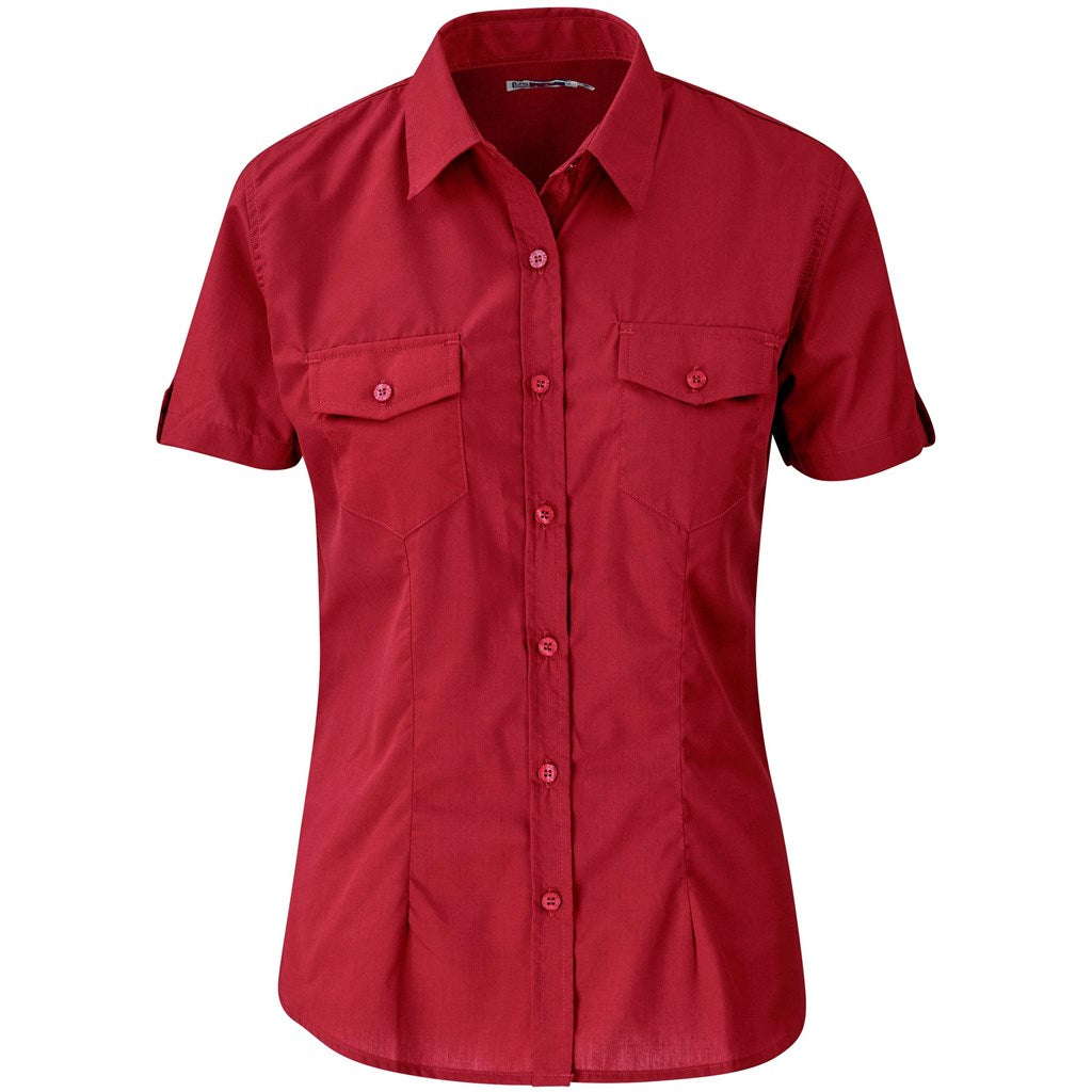 Ladies Short Sleeve Kensington Shirt - Red | Lounge Shirts | Corporate clothing | Gift Wrap Shop