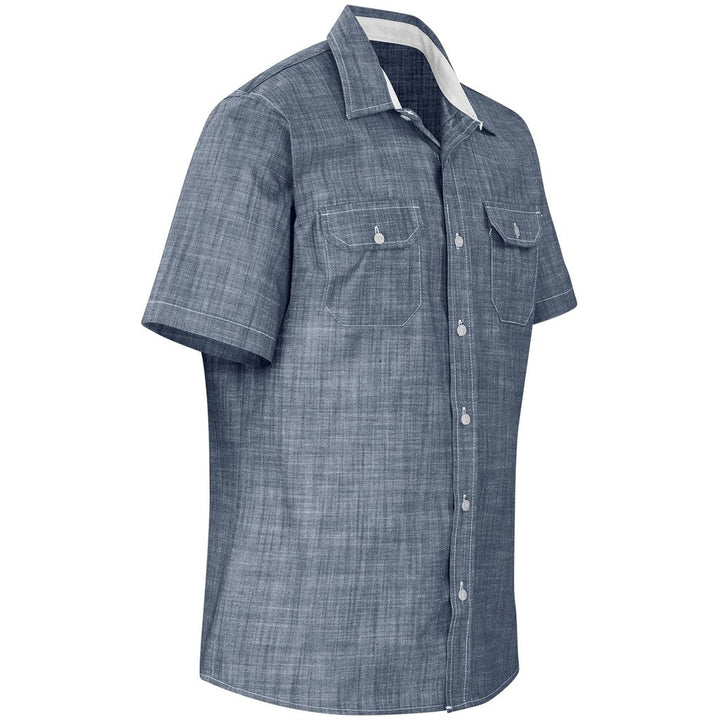 Mens Short Sleeve Windsor Shirt - Navy | Lounge Shirts | Corporate clothing | Gift Wrap Shop