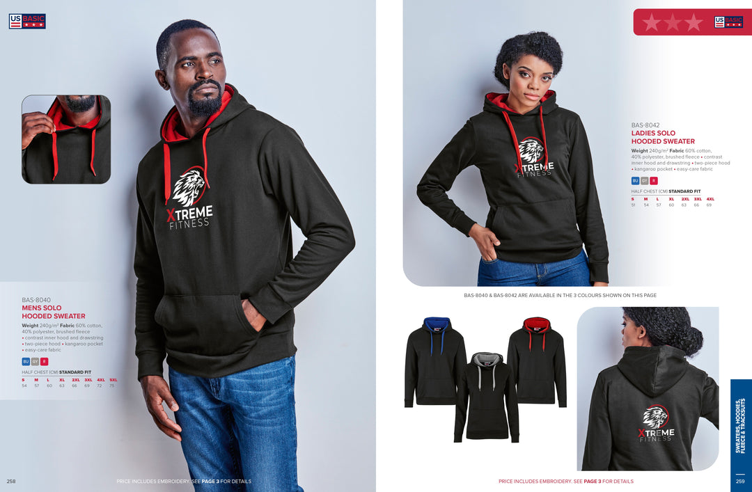 Mens Solo Hooded Sweater | Hoodies | Custom-branded & Personalised | Giftwrap Shop