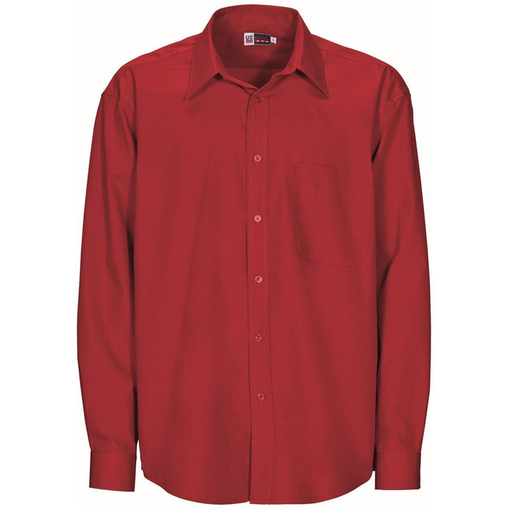 Mens Long Sleeve Washington Shirt - Red | Lounge Shirts | Corporate clothing | Gift Wrap Shop