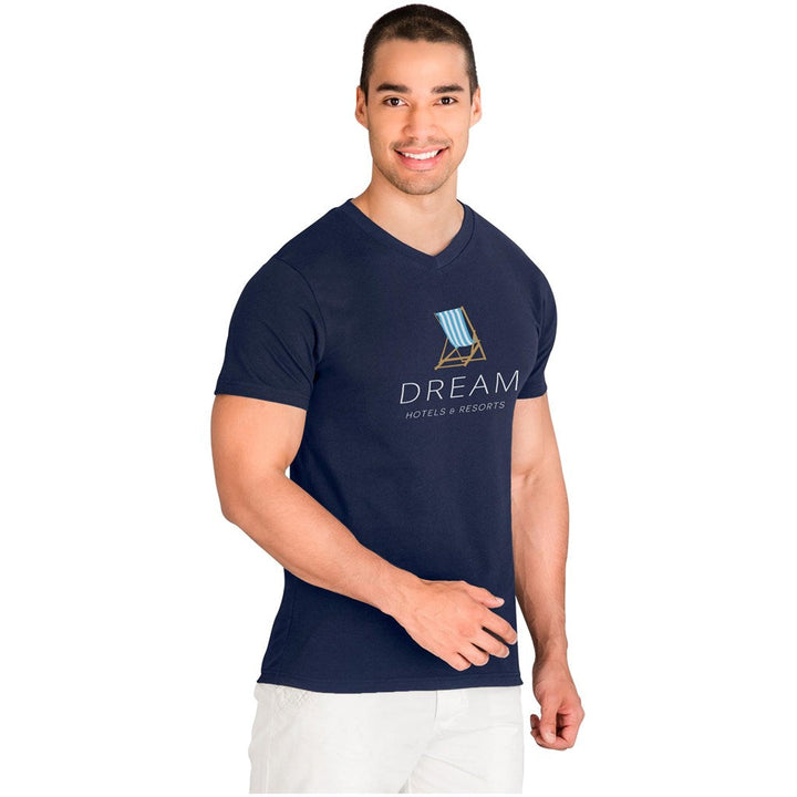 Mens Super Club 165 V-Neck T-Shirt | Personalised & Custom Branded Corporate Clothing | Just Brand