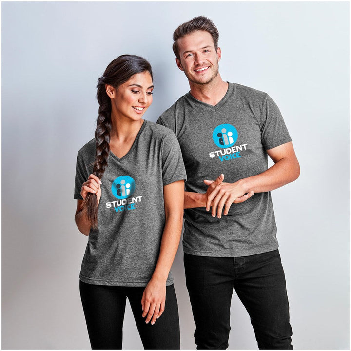 Ladies Michigan Melange V-Neck T-Shirt | Personalised & Custom Branded Corporate Clothing | Just Brand