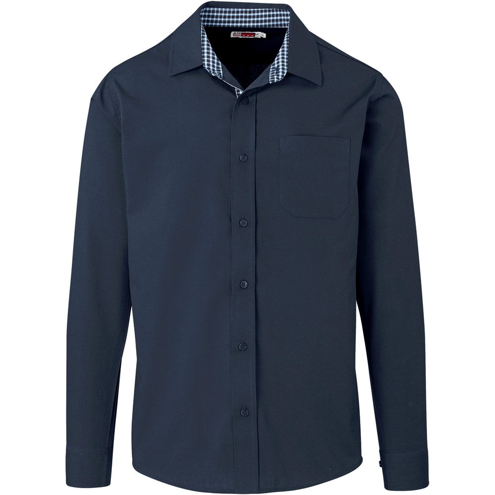 Mens Long Sleeve Warrington Shirt - Navy | Lounge Shirts | Corporate clothing | Gift Wrap Shop